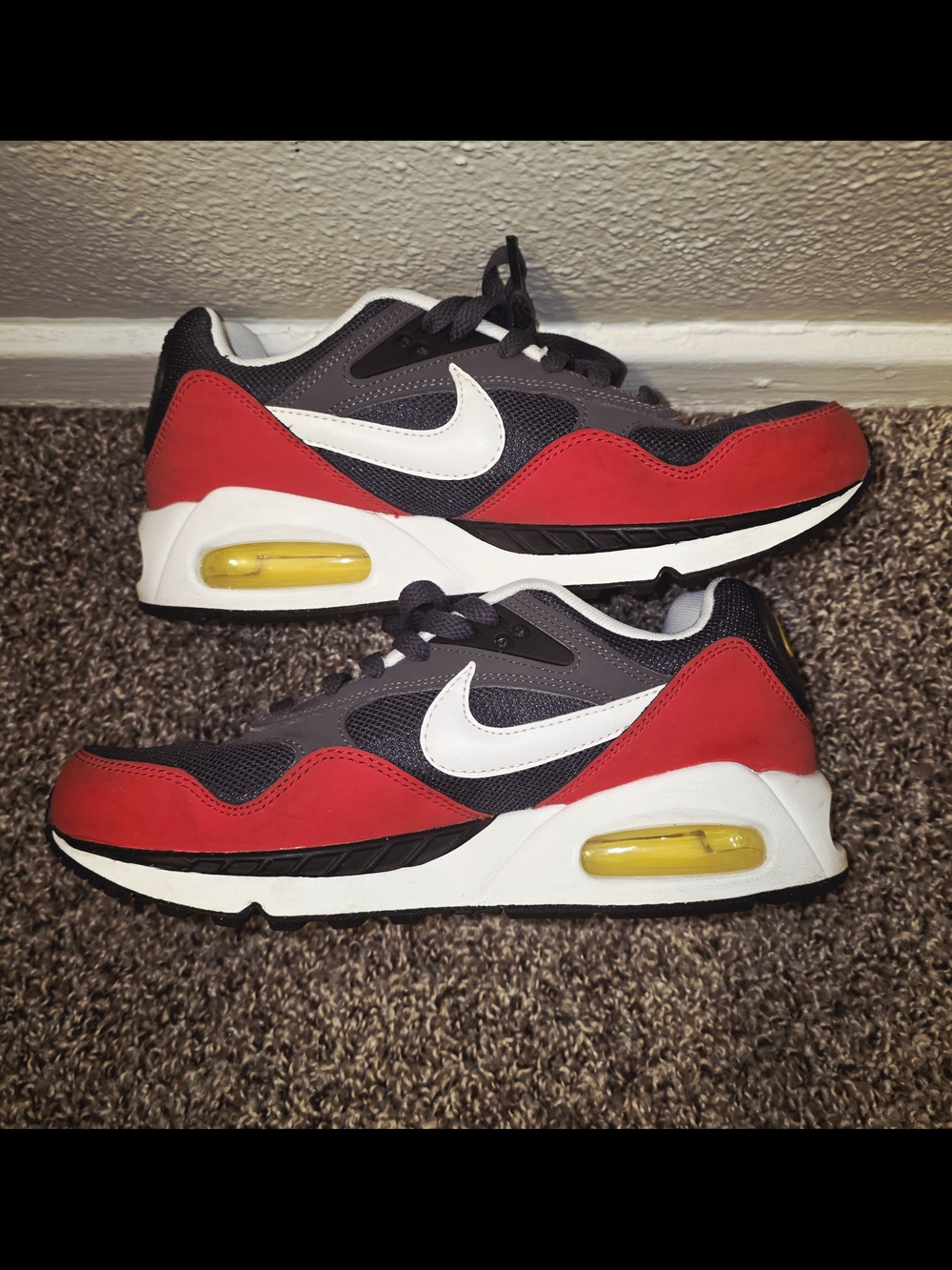 Nike Air Max Correlate Mens Shoes Dark Grey Gym Red White 511416-016 Size 7